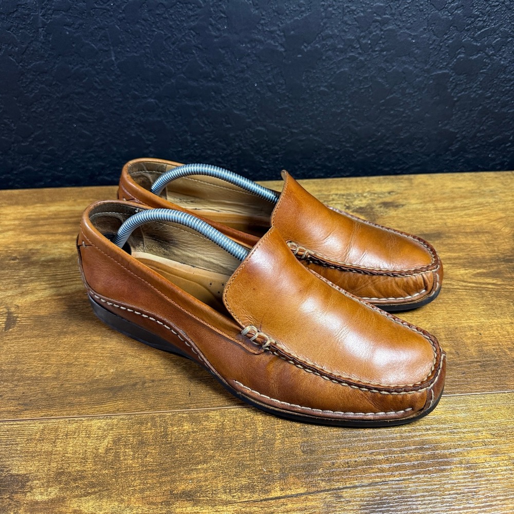 Johnston & Murphy XC4 Flex 25-0321 Tan Leather Loafers Mens Size 10.5 M